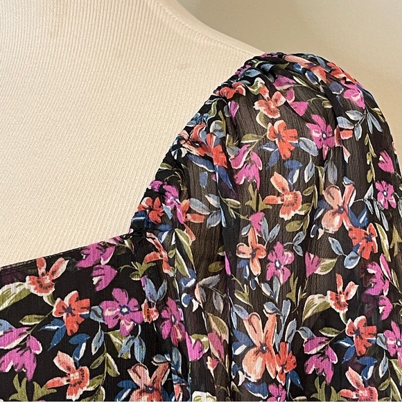 All in Favor Black Multi floral dress size XL - Picture 6 of 9